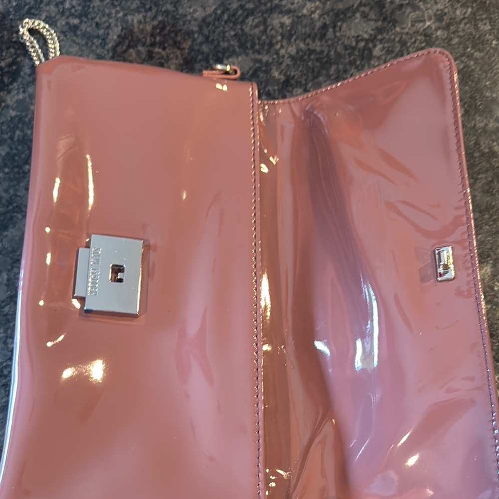 Steve Madden dusty Pink Patent Leather Chain Bag - Picture 3 of 4